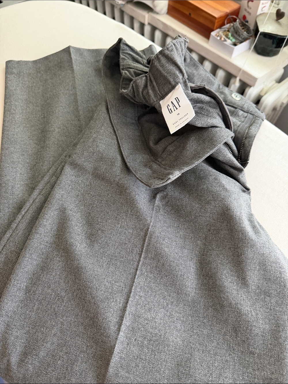 GAP Women's Heather Gray Easy Trousers